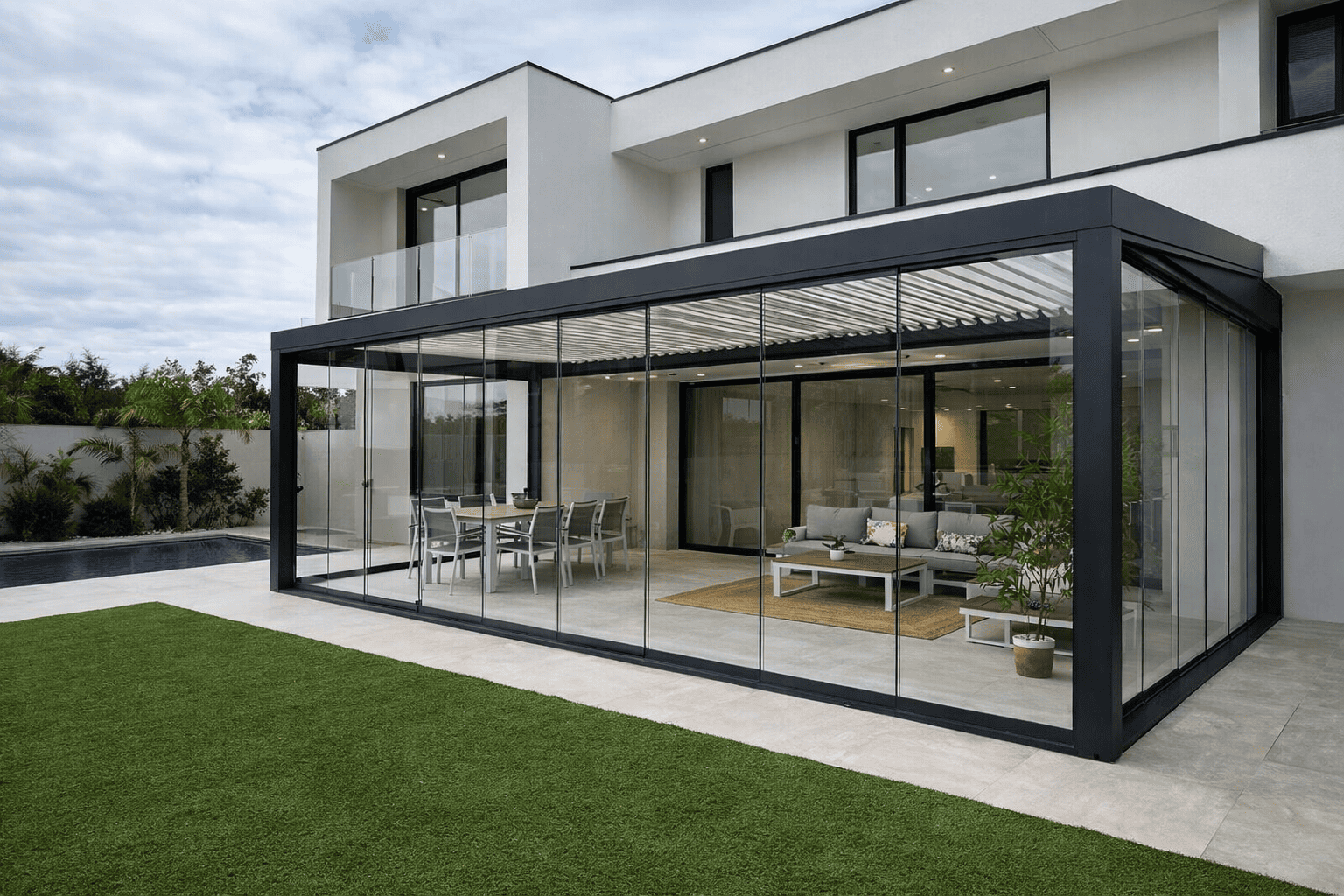 Terraza Cortinas de cristal